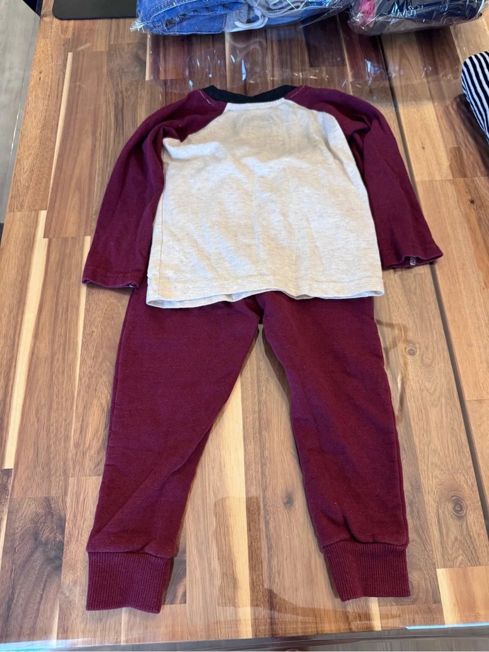Disney Burgundy & Cream Mickey “Mister Irresistible” Pajama Set